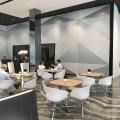 Audi Showroom | Product Seen: [Customised laminated tabletop + Vox Table Base & Blot 4Prong - Half Upholstery]